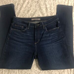 Joe’s high rise, dark blue, skinny ankle jeans